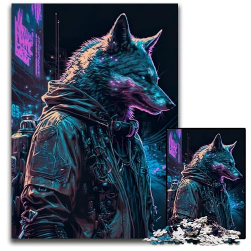 Wolf-Mensch-Puzzle, 1000 Teile, anspruchsvolles Denkspiel, Familienaktivität, Heimdekoration, 50x75cm Wolf-Mensch-Puzzle, 1000 Teile, anspruchsvolles Denkspiel, Familienaktivität, Heimdekoration, 50x75cm von LGSHENG