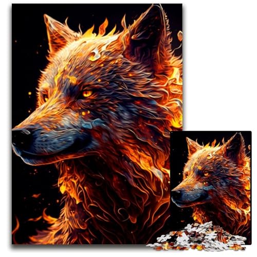 Wolf-Puzzle, 1000 Teile, Karton, Puzzle für Erwachsene, anspruchsvolles Denkspiel, entspannendes Spielzeug für Teenager, 26x38cm von LGSHENG