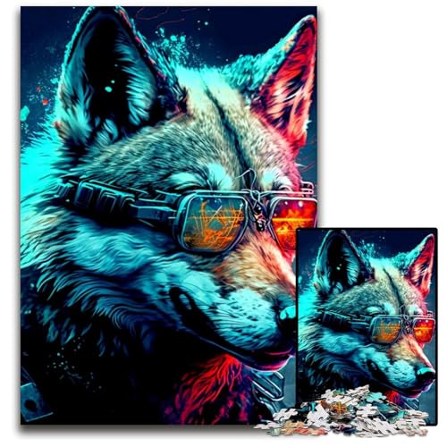 Wolf-Puzzle, 1000 Teile, Holzpuzzle für Erwachsene, für Teenager und Jugendliche, ideales Geburtstags, 50x75cm Wolf-Puzzle, 1000 Teile, Holzpuzzle für Erwachsene, für Teenager und Jugendliche, ideales Geburtstags, 50x75cm von LGSHENG
