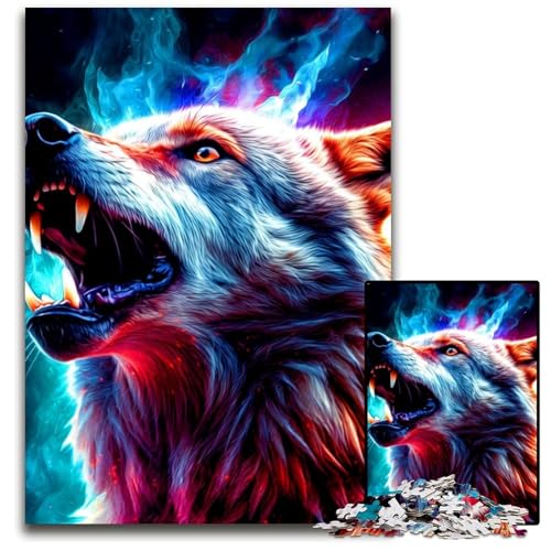 Wolf-Puzzle 1000 Teile für Erwachsene, Holzpuzzle, Heimdekoration und Urlaubsspaß, 26x38cm Wolf-Puzzle 1000 Teile für Erwachsene, Holzpuzzle, Heimdekoration und Urlaubsspaß, 26x38cm von LGSHENG