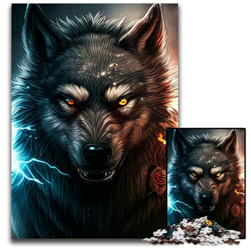 Wolf-Puzzle für Erwachsene, 1000 Teile, Holzpuzzle, anspruchsvolles Denkspiel für Teenager, Spaß für den Familienspieleabend, 50x75cm Wolf-Puzzle für Erwachsene, 1000 Teile, Holzpuzzle, anspruchsvolles Denkspiel für Teenager, Spaß für den Familienspieleabend, 50x75cm von LGSHENG