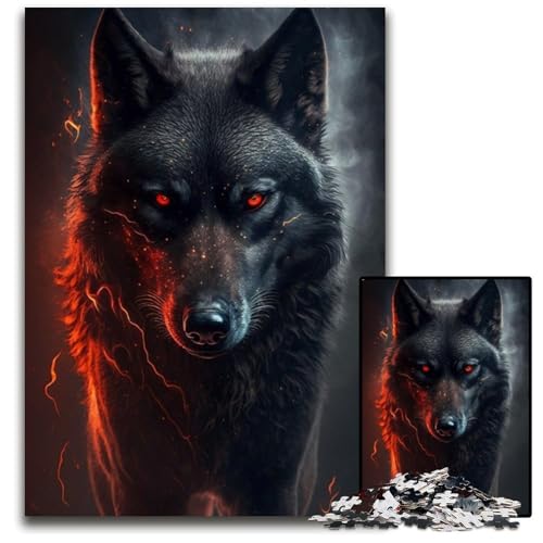 Wolf-Puzzle für Erwachsene, 1000-teiliges Holzpuzzle für Erwachsene, anspruchsvolles Denkspiel für Teenager, Spaß für den Familienspieleabend, 26x38cm Wolf-Puzzle für Erwachsene, 1000-teiliges Holzpuzzle für Erwachsene, anspruchsvolles Denkspiel für Teenager, Spaß für den Familienspieleabend, 26x38cm von LGSHENG