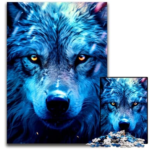 Wolf-Puzzle für Erwachsene, 1000-teiliges Holzpuzzle für Erwachsene, anspruchsvolles Denkspiel für Teenager, Spaß für den Familienspieleabend, 26x38cm von LGSHENG