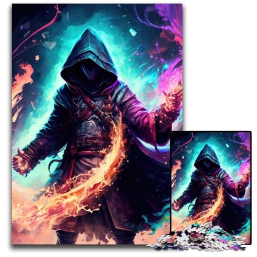 Zauberer, Hexenmeister, Magier, Puzzle für Erwachsene, 1000 Teile, Holzpuzzle, Denksportaufgabe für Teenager, 26x38cm Zauberer, Hexenmeister, Magier, Puzzle für Erwachsene, 1000 Teile, Holzpuzzle, Denksportaufgabe für Teenager, 26x38cm von LGSHENG