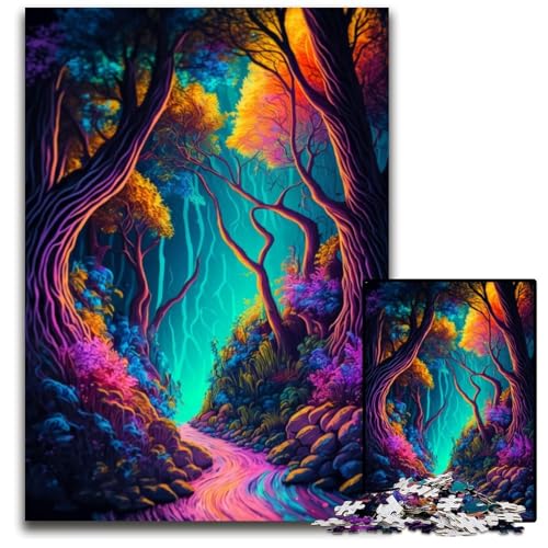 Zauberwald-Puzzle 1000 Teile für Erwachsene, Holzpuzzle, Heimdekoration und Urlaubsspaß, 26x38cm Zauberwald-Puzzle 1000 Teile für Erwachsene, Holzpuzzle, Heimdekoration und Urlaubsspaß, 26x38cm von LGSHENG