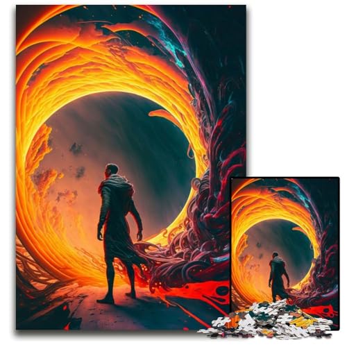 Zeitreisender-Puzzle 1000 Teile für Erwachsene, anspruchsvolle Rätsel, Denksportaufgabe, Spiel für Erwachsene, interaktive Familienaktivität, 50x75cm von LGSHENG