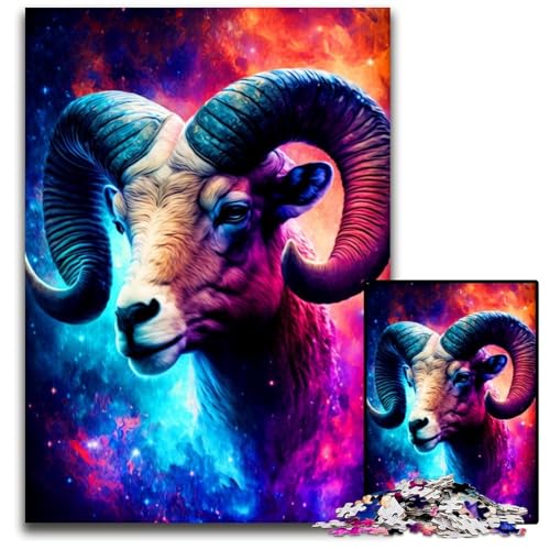 Ziegen-Puzzle für Erwachsene, 1000 Teile, Holzpuzzle, Denksportspiel für Teenager, 50x75cm Ziegen-Puzzle für Erwachsene, 1000 Teile, Holzpuzzle, Denksportspiel für Teenager, 50x75cm von LGSHENG