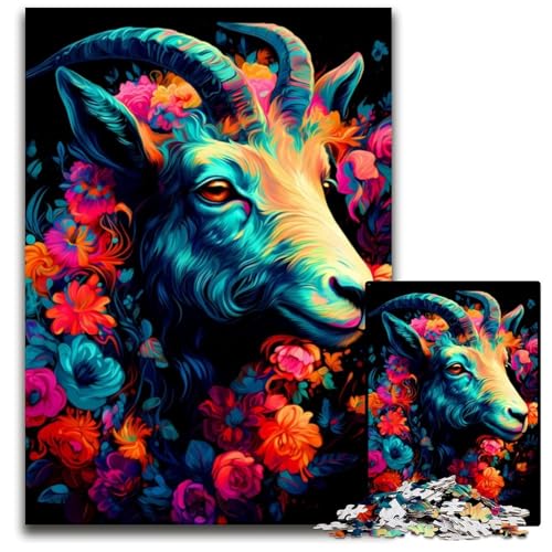 Ziegen-Puzzle für Erwachsene, 1000-teiliges Puzzle für Erwachsene, Familie und Freunde, geeignet für Kinder ab 14 Jahren, 50x75cm Ziegen-Puzzle für Erwachsene, 1000-teiliges Puzzle für Erwachsene, Familie und Freunde, geeignet für Kinder ab 14 Jahren, 50x75cm von LGSHENG