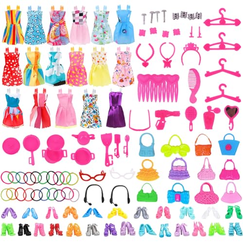 68 PCS Puppe Kleidung und Zubehör, mit Mode Kleid, Schuhe, Kleiderbügel, Handtasche, Schmuck Zubehör, Küchenutensilien für Mädchen Geburtstag Puppe Zubehör, Geburtstagsgeschenke für Kinder 68 PCS Puppe Kleidung und Zubehör, mit Mode Kleid, Schuhe, Kleiderbügel, Handtasche, Schmuck Zubehör, Küchenutensilien für Mädchen Geburtstag Puppe Zubehör, Geburtstagsgeschenke für Kinder von LGWJHCY