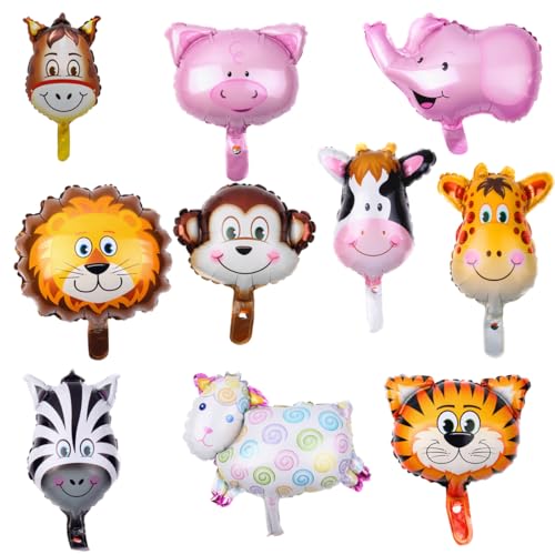 LGWJHCY 10 Pcs Forest Theme Party Decorations, Animal Aluminium-Balloon Set, Birthday Decoration for Kids Boys Wild One Zoo Birthday Party Decor Supplies. LGWJHCY 10 Pcs Forest Theme Party Decorations, Animal Aluminium-Balloon Set, Birthday Decoration for Kids Boys Wild One Zoo Birthday Party Decor Supplies. von LGWJHCY