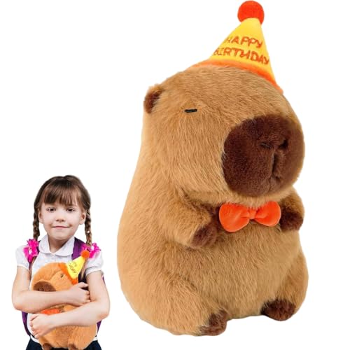 LGWJHCY Birthday Hat Capybara Plush Toy, 25cm Adorable Soft Capybara, Apybara Stuffed Animal,Cute Stuffed Animal, Home Decoration Gift for Kids LGWJHCY Birthday Hat Capybara Plush Toy, 25cm Adorable Soft Capybara, Apybara Stuffed Animal,Cute Stuffed Animal, Home Decoration Gift for Kids von LGWJHCY