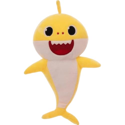 LGWJHCY Hai Kuscheltier, Flauschige Niedliche Plüschpuppe, Niedliches Hai Stofftier, Super Weiche Puppe für Kinder Jungen Mädchen Geburtstag lieblich.（Gelb） von LGWJHCY