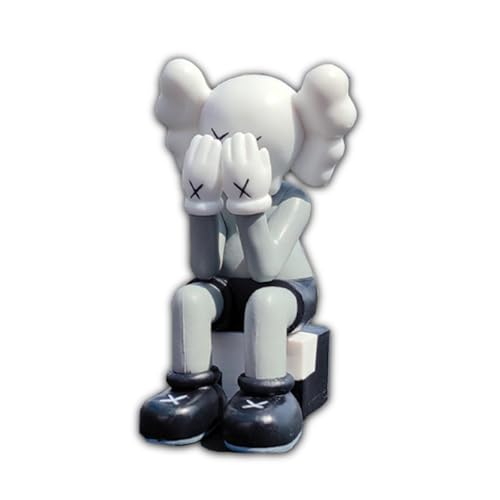 LGWJHCY K-AWS Sit Model Art Toys Action Figure, Creative Cartoon Character KAWS Moldel Statue Companion Art Toys Action Figure Collectible Model Toy(10CM) von LGWJHCY