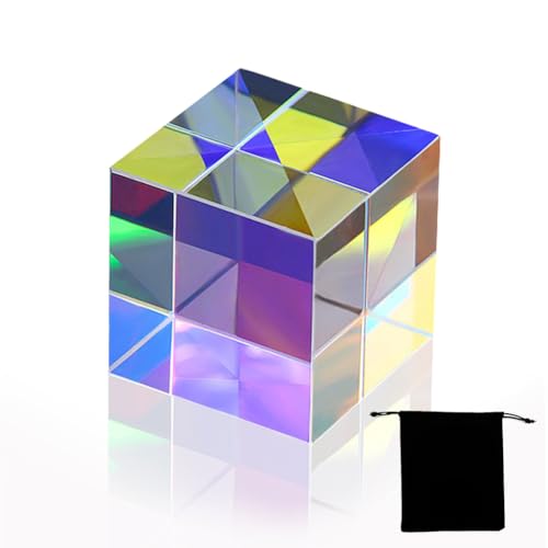 LGWJHCY Mini K9 Kristallglas-Prismenwürfel, optischer Glaswürfel, Prismenrefraktor für Unterricht von Lichtspektrumphysik und Fotofotografie, Prisma – Regenbogen-Effektfoto LGWJHCY Mini K9 Kristallglas-Prismenwürfel, optischer Glaswürfel, Prismenrefraktor für Unterricht von Lichtspektrumphysik und Fotofotografie, Prisma – Regenbogen-Effektfoto von LGWJHCY