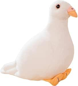 LGWJHCY Weiße Taube Plüschtier, Kuscheltier Vogel Plüschtier, Puppe für Kinder, Stofftier Taube Geeignet für Jungen, Mädchen Geburtstagsgeschenk Lustige Spielkameraden Zimmer Dekoration. von LGWJHCY