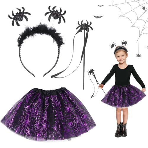 LGZIN Hexenkostüm Mädchen, Halloween Hexenrock Kinder, Hexen Verkleidung Set mit Tutu Rock, Haarreif und Zauberstab, Halloween Hexenkostüm, Hexenkleid Mädchen Kinder für Karneval Halloween Cosplay LGZIN Hexenkostüm Mädchen, Halloween Hexenrock Kinder, Hexen Verkleidung Set mit Tutu Rock, Haarreif und Zauberstab, Halloween Hexenkostüm, Hexenkleid Mädchen Kinder für Karneval Halloween Cosplay von LGZIN