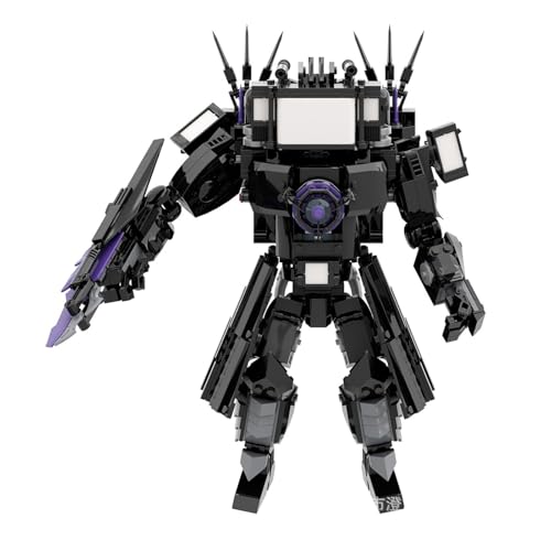 LHBM Skibid Toilet Titan TV Mann Bausteine Geschenk,Skibid Toilet Verbesserte Titan TV Mann Actionfiguren Building Blocks,Ideen Spielzeug 835 Stück A von LHBM