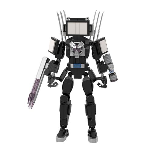 LHBM Skibid Toilet Zombie GMAN Bausteine Action Figuren Spielzeug,Toilet Titan TV Man Building Blocks,Ideen Spielzeug für Erwachsene Jungen oder Mädchen D von LHBM