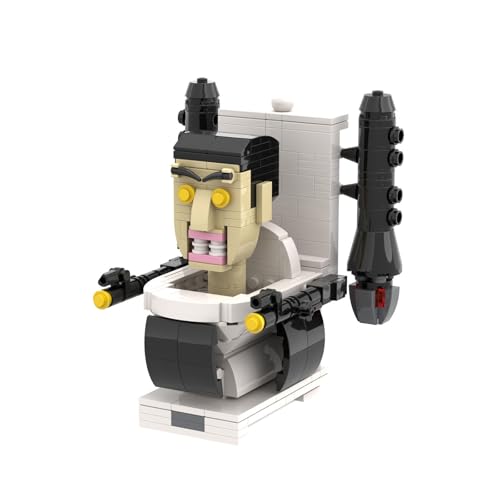 LHBM Skibid Toilette Bausteine Spielzeug,Toilette Mann Verbessertes Dr. Mann Building Blocks Toys,Skibid GMAN Toiletten Bausteine Spielzeug,kreative for Titan Kinder Fans C von LHBM