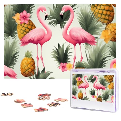 Flamingos und Ananas-Puzzles aus Fotos – 1000-teiliges Puzzle für Erwachsene, personalisierte Bilderpuzzle, großes Teil, herausforderndes Puzzle, Heimdekoration, Geburtstagsparty, Geschenk, 74,9 x 50 Flamingos und Ananas-Puzzles aus Fotos – 1000-teiliges Puzzle für Erwachsene, personalisierte Bilderpuzzle, großes Teil, herausforderndes Puzzle, Heimdekoration, Geburtstagsparty, Geschenk, 74,9 x 50 von LHBWCVN