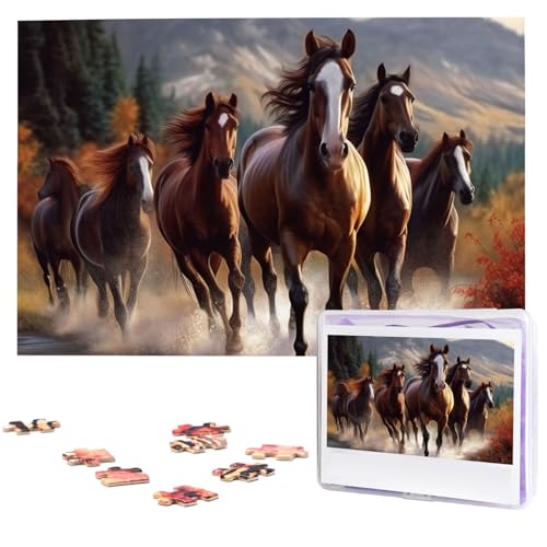 Pferde Puzzles aus Fotos – 1000 Teile Puzzle für Erwachsene, personalisierte Bilderpuzzle, großes Teil, anspruchsvolles Puzzle, Heimdekoration, Geburtstagsparty, Geschenk, 74,9 x 50 cm Pferde Puzzles aus Fotos – 1000 Teile Puzzle für Erwachsene, personalisierte Bilderpuzzle, großes Teil, anspruchsvolles Puzzle, Heimdekoration, Geburtstagsparty, Geschenk, 74,9 x 50 cm von LHBWCVN