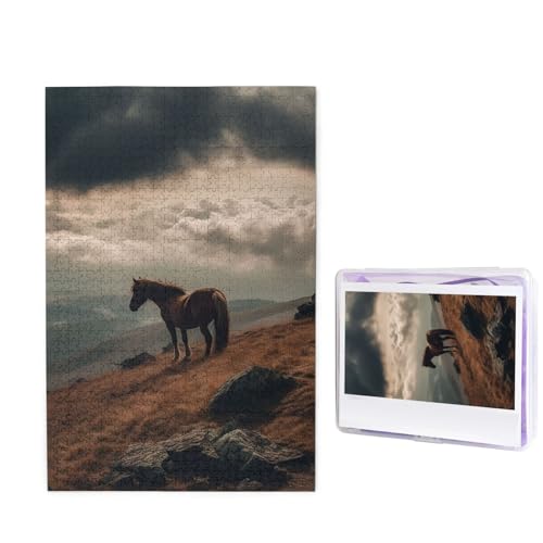 Puzzle für Erwachsene, personalisiertes Holzpuzzle, 1000 Teile, Fotopuzzle, Bild, Pferd, grasend auf dem Berg, individuelle Puzzles, Hochzeitspuzzles für Geburtstag, Weihnachten Puzzle für Erwachsene, personalisiertes Holzpuzzle, 1000 Teile, Fotopuzzle, Bild, Pferd, grasend auf dem Berg, individuelle Puzzles, Hochzeitspuzzles für Geburtstag, Weihnachten von LHCVSFGW