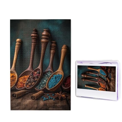 Puzzle für Erwachsene, personalisiertes Holzpuzzle, 1000 Teile, Fotopuzzle, Bild, Puzzle, Gewürze auf Holzlöffel, individuelle Puzzles, Hochzeitspuzzles für Geburtstag, Weihnachten Puzzle für Erwachsene, personalisiertes Holzpuzzle, 1000 Teile, Fotopuzzle, Bild, Puzzle, Gewürze auf Holzlöffel, individuelle Puzzles, Hochzeitspuzzles für Geburtstag, Weihnachten von LHCVSFGW