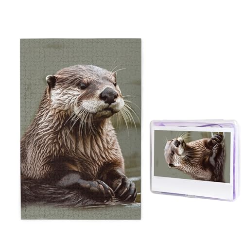 Puzzle für Erwachsene, personalisiertes Holzpuzzle, 1000 Teile, Fotopuzzle, Bild, Puzzle, Otter, Tier, individuelle Puzzle, Hochzeitspuzzles für Geburtstag, Weihnachten Puzzle für Erwachsene, personalisiertes Holzpuzzle, 1000 Teile, Fotopuzzle, Bild, Puzzle, Otter, Tier, individuelle Puzzle, Hochzeitspuzzles für Geburtstag, Weihnachten von LHCVSFGW