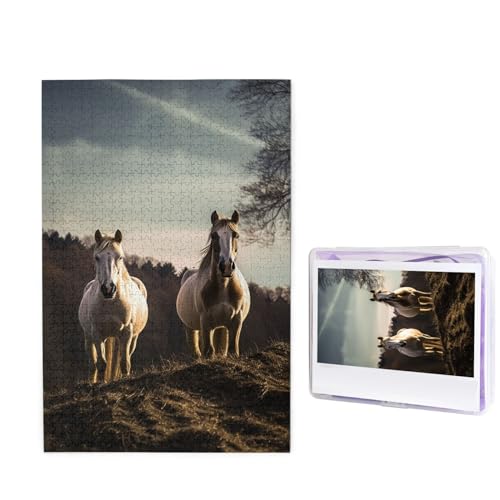 Puzzle für Erwachsene, personalisiertes Holzpuzzle, 1000 Teile, Fotopuzzle, Bild, Puzzle, Pferd auf Berg, individuelle Puzzles, Hochzeitspuzzles für Geburtstag, Weihnachten Puzzle für Erwachsene, personalisiertes Holzpuzzle, 1000 Teile, Fotopuzzle, Bild, Puzzle, Pferd auf Berg, individuelle Puzzles, Hochzeitspuzzles für Geburtstag, Weihnachten von LHCVSFGW