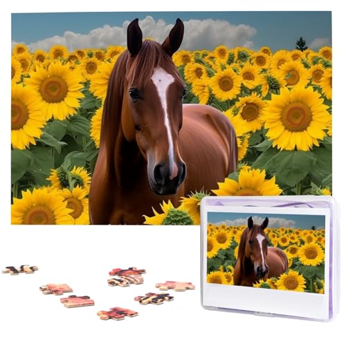 Puzzle für Erwachsene, personalisiertes Holzpuzzle, 1000 Teile, Fotopuzzle, Bild, Puzzle, Pferd und Sonnenblume, benutzerdefinierte Puzzles, Hochzeitspuzzles für Geburtstag, Weihnachten Puzzle für Erwachsene, personalisiertes Holzpuzzle, 1000 Teile, Fotopuzzle, Bild, Puzzle, Pferd und Sonnenblume, benutzerdefinierte Puzzles, Hochzeitspuzzles für Geburtstag, Weihnachten von LHCVSFGW