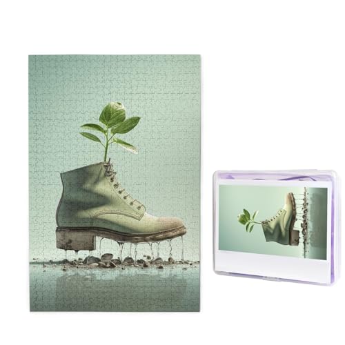 Puzzle für Erwachsene, personalisiertes Holzpuzzle, 1000 Teile, Fotopuzzle, Bild, Puzzle, Schuhe und grüne Knospen, individuelle Puzzles, Hochzeitspuzzles für Geburtstag, Weihnachten Puzzle für Erwachsene, personalisiertes Holzpuzzle, 1000 Teile, Fotopuzzle, Bild, Puzzle, Schuhe und grüne Knospen, individuelle Puzzles, Hochzeitspuzzles für Geburtstag, Weihnachten von LHCVSFGW