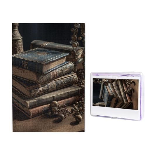 Puzzle für Erwachsene, personalisiertes Holzpuzzle, 1000 Teile, Fotopuzzle, Bild, Puzzle, Stapel alter Bücher, benutzerdefinierte Puzzles, Hochzeitspuzzles für Geburtstag, Weihnachten Puzzle für Erwachsene, personalisiertes Holzpuzzle, 1000 Teile, Fotopuzzle, Bild, Puzzle, Stapel alter Bücher, benutzerdefinierte Puzzles, Hochzeitspuzzles für Geburtstag, Weihnachten von LHCVSFGW