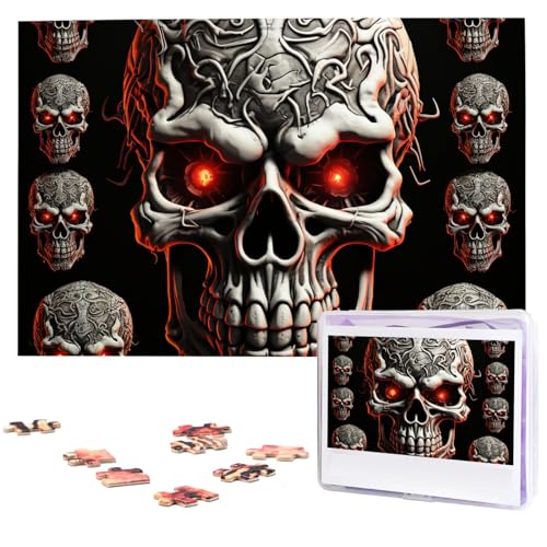 Puzzle für Erwachsene, personalisiertes Holzpuzzle, 1000 Teile, Fotopuzzle, Bild, Puzzle, böser Schädel, benutzerdefinierte Puzzles, Hochzeitspuzzles für Geburtstag, Weihnachten Puzzle für Erwachsene, personalisiertes Holzpuzzle, 1000 Teile, Fotopuzzle, Bild, Puzzle, böser Schädel, benutzerdefinierte Puzzles, Hochzeitspuzzles für Geburtstag, Weihnachten von LHCVSFGW