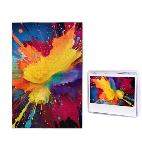 Puzzle für Erwachsene, personalisiertes Holzpuzzle, 1000 Teile, Fotopuzzle, Bild, Puzzle, bunte Farbspritzer, Kunst, benutzerdefinierte Puzzles, Hochzeitspuzzles für Geburtstag, Weihnachten Puzzle für Erwachsene, personalisiertes Holzpuzzle, 1000 Teile, Fotopuzzle, Bild, Puzzle, bunte Farbspritzer, Kunst, benutzerdefinierte Puzzles, Hochzeitspuzzles für Geburtstag, Weihnachten von LHCVSFGW