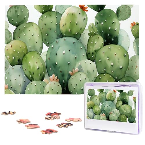 Puzzle für Erwachsene, personalisiertes Holzpuzzle, 1000 Teile, Fotopuzzle, Bild, Puzzle, niedliches Aquarell-Kaktus, individuelle Puzzles, Hochzeitspuzzles für Geburtstag, Weihnachten Puzzle für Erwachsene, personalisiertes Holzpuzzle, 1000 Teile, Fotopuzzle, Bild, Puzzle, niedliches Aquarell-Kaktus, individuelle Puzzles, Hochzeitspuzzles für Geburtstag, Weihnachten von LHCVSFGW