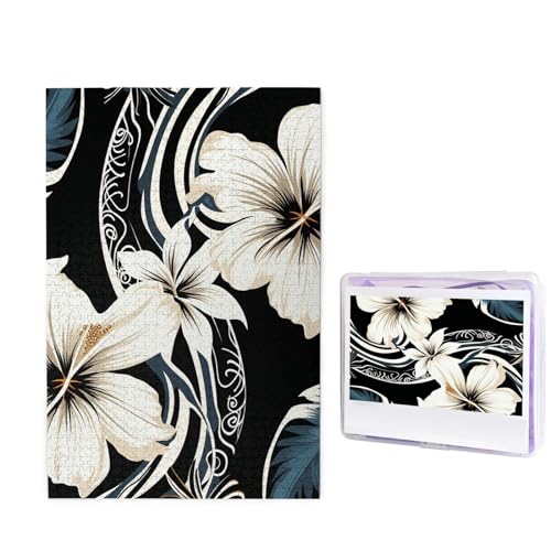 Puzzle für Erwachsene, personalisiertes Holzpuzzle, 1000 Teile, Fotopuzzle, Bild, Puzzle, schwarz-weiß, hawaiianische Blumen, individuelle Puzzles, Hochzeitspuzzles für Geburtstag, Weihnachten Puzzle für Erwachsene, personalisiertes Holzpuzzle, 1000 Teile, Fotopuzzle, Bild, Puzzle, schwarz-weiß, hawaiianische Blumen, individuelle Puzzles, Hochzeitspuzzles für Geburtstag, Weihnachten von LHCVSFGW
