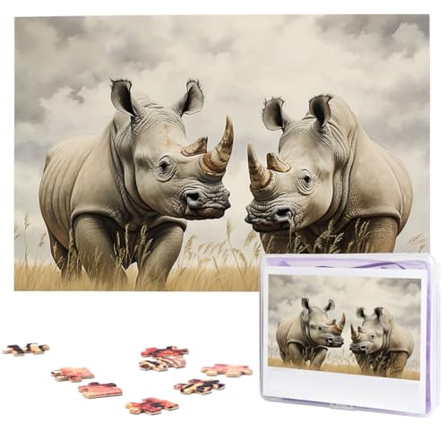 Puzzle für Erwachsene, personalisiertes Holzpuzzle, 1000 Teile, Fotopuzzle, Bild, Puzzle, zwei Nashörner, benutzerdefinierte Puzzles, Hochzeitspuzzles für Geburtstag, Weihnachten Puzzle für Erwachsene, personalisiertes Holzpuzzle, 1000 Teile, Fotopuzzle, Bild, Puzzle, zwei Nashörner, benutzerdefinierte Puzzles, Hochzeitspuzzles für Geburtstag, Weihnachten von LHCVSFGW