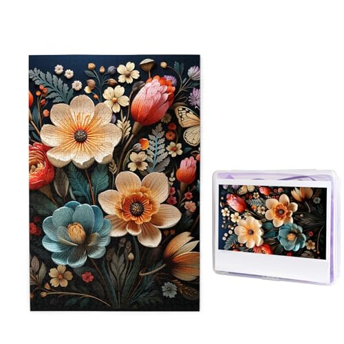 Puzzle für Erwachsene, personalisiertes Holzpuzzle, 1000 Teile, Fotopuzzle, Bild-Puzzle, Blumenmuster, individuelle Puzzles, Hochzeitspuzzles für Geburtstag, Weihnachten Puzzle für Erwachsene, personalisiertes Holzpuzzle, 1000 Teile, Fotopuzzle, Bild-Puzzle, Blumenmuster, individuelle Puzzles, Hochzeitspuzzles für Geburtstag, Weihnachten von LHCVSFGW