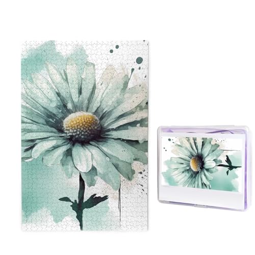 Puzzle für Erwachsene, personalisiertes Holzpuzzle, 1000 Teile, Fotopuzzle, Bild-Puzzle, mintgrün, Aquarell, Gänseblümchen, individuelle Puzzle, Hochzeitspuzzles für Geburtstag, Weihnachten Puzzle für Erwachsene, personalisiertes Holzpuzzle, 1000 Teile, Fotopuzzle, Bild-Puzzle, mintgrün, Aquarell, Gänseblümchen, individuelle Puzzle, Hochzeitspuzzles für Geburtstag, Weihnachten von LHCVSFGW