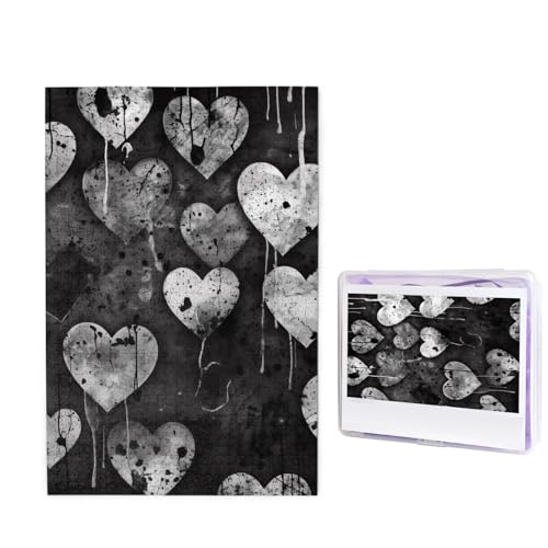 Puzzle für Erwachsene, personalisiertes Holzpuzzle, 1000 Teile, Fotopuzzle, Bild-Puzzle, schwarz-weiß, Herzform, individuelle Puzzles, Hochzeitspuzzles für Geburtstag, Weihnachten Puzzle für Erwachsene, personalisiertes Holzpuzzle, 1000 Teile, Fotopuzzle, Bild-Puzzle, schwarz-weiß, Herzform, individuelle Puzzles, Hochzeitspuzzles für Geburtstag, Weihnachten von LHCVSFGW