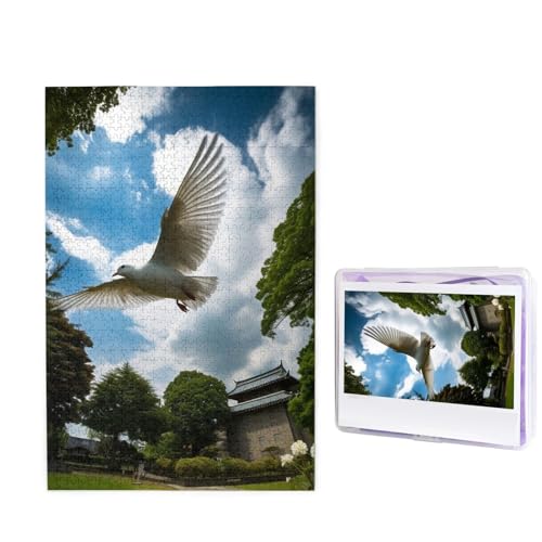 Puzzle für Erwachsene, personalisiertes Holzpuzzle, 1000 Teile, Fotopuzzle, Bild-Puzzle, weiße Tauben, fliegen über den Park, individuelle Puzzles, Hochzeitspuzzles für Geburtstag, Weihnachten Puzzle für Erwachsene, personalisiertes Holzpuzzle, 1000 Teile, Fotopuzzle, Bild-Puzzle, weiße Tauben, fliegen über den Park, individuelle Puzzles, Hochzeitspuzzles für Geburtstag, Weihnachten von LHCVSFGW