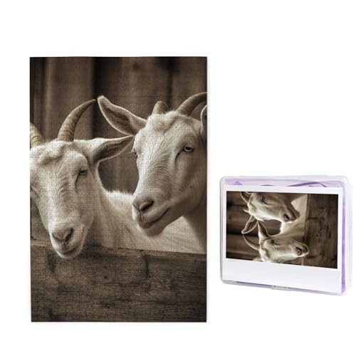 Puzzle für Erwachsene, personalisiertes Holzpuzzle, 1000 Teile, Fotopuzzle, Bild-Puzzle, weiße Ziege, individuelle Puzzles, Hochzeitspuzzles für Geburtstag, Weihnachten Puzzle für Erwachsene, personalisiertes Holzpuzzle, 1000 Teile, Fotopuzzle, Bild-Puzzle, weiße Ziege, individuelle Puzzles, Hochzeitspuzzles für Geburtstag, Weihnachten von LHCVSFGW
