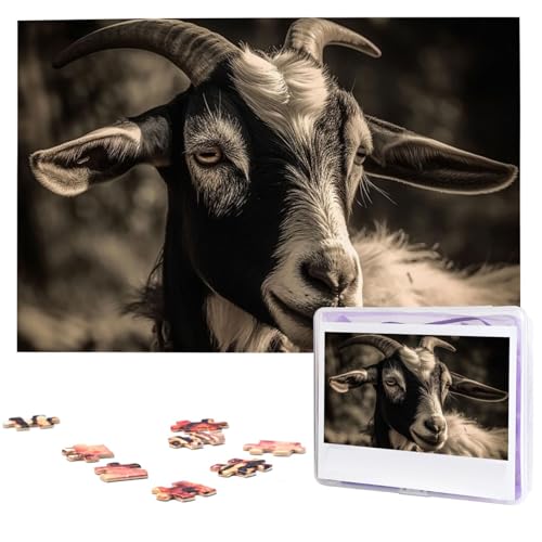Puzzle für Erwachsene, personalisiertes Holzpuzzle, 1000 Teile, Fotopuzzle, Bildpuzzle, Schwarz-Weiß-Ziege, benutzerdefinierte Puzzles, Hochzeitspuzzles für Geburtstag, Weihnachten Puzzle für Erwachsene, personalisiertes Holzpuzzle, 1000 Teile, Fotopuzzle, Bildpuzzle, Schwarz-Weiß-Ziege, benutzerdefinierte Puzzles, Hochzeitspuzzles für Geburtstag, Weihnachten von LHCVSFGW