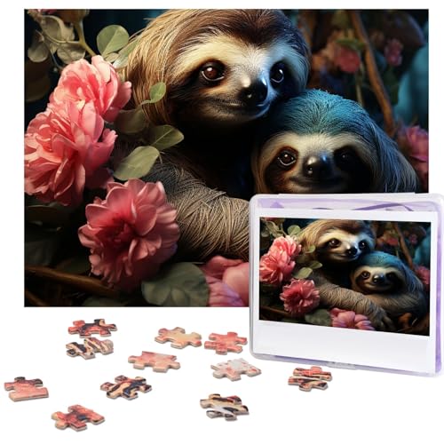 Puzzle für Erwachsene, personalisiertes Holzpuzzle, 500 Teile, Fotopuzzle, Bild, Puzzle, ein Faultier und ein Baby-Faultier, individuelle Puzzle, Hochzeitspuzzles für Geburtstag, Weihnachten Puzzle für Erwachsene, personalisiertes Holzpuzzle, 500 Teile, Fotopuzzle, Bild, Puzzle, ein Faultier und ein Baby-Faultier, individuelle Puzzle, Hochzeitspuzzles für Geburtstag, Weihnachten von LHCVSFGW
