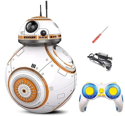 Star Wars BB8 Roboter 2.4G Fernbedienungsroboter Intelligentes Star Wars Upgrade RC BB8 Roboter mit Musik Sound Actionfigur Geschenkspielzeug Ball BB-8 Für Kinder von LHFD