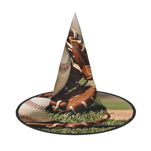 LHFIOHIRG (Baseball) Hexenhut für Erwachsene, faltbar, spitzer Hut, Halloween-Kostüm, Zubehör für Frauen, Cosplay, Partys, Urlaubsdekoration von LHFIOHIRG