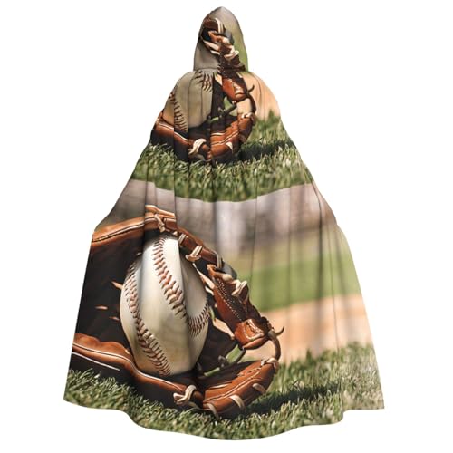 LHFIOHIRG (Baseball) Umhang mit Kapuze in voller Länge für Erwachsene, Herren, Damen, Halloween, Cosplay, Kostüm, Robe mit Kapuze von LHFIOHIRG