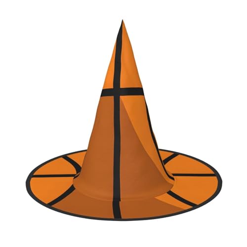 LHFIOHIRG (Basketball) Hexenhut für Erwachsene, faltbar, spitzer Hut, Halloween-Kostüm, Zubehör für Frauen, Cosplay, Partys, Urlaubsdekoration von LHFIOHIRG