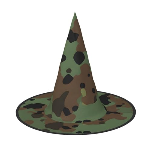 LHFIOHIRG (Camouflage-Muster) Hexenhut für Erwachsene, faltbar, spitzer Hut, Halloween-Kostüm, Zubehör für Frauen, Cosplay, Partys, Urlaubsdekoration von LHFIOHIRG
