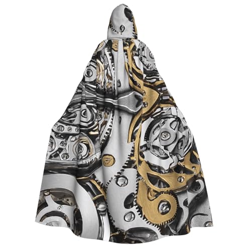 LHFIOHIRG (Coole Steampunk-Ausrüstung) Umhang mit Kapuze in voller Länge für Erwachsene, Herren, Damen, Halloween, Cosplay, Kostüm, Robe mit Kapuze von LHFIOHIRG
